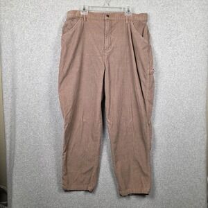 Faded Glory Pants Womens 20W Brown Pine Bark Carpenter Corduroy Relaxed Fit